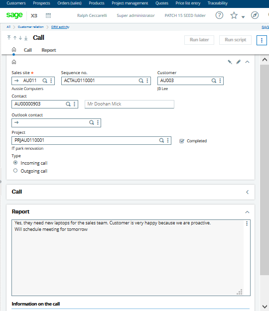Sage X3 CRM Integration