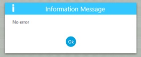 Information Message No Error