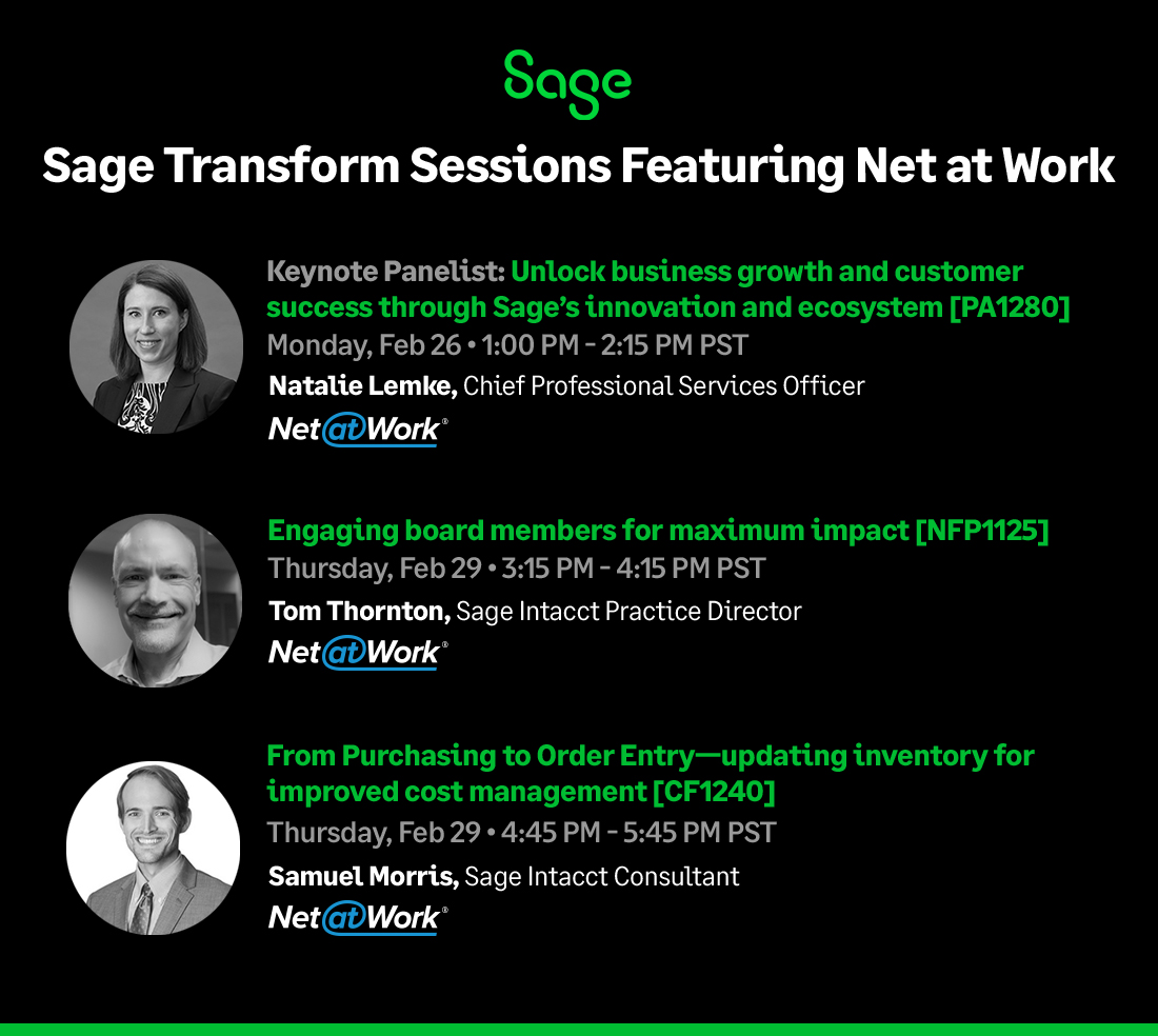 Sage Transform 2024 Sessions 1